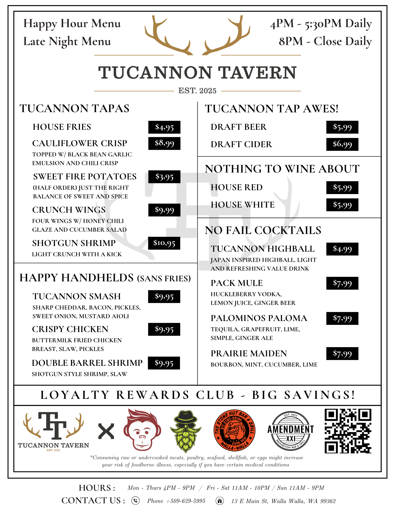 Happy Hour Menu